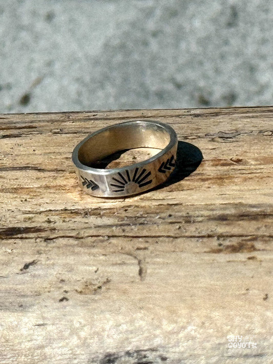 Stamped Sunburst Band NO.1  | Size 6